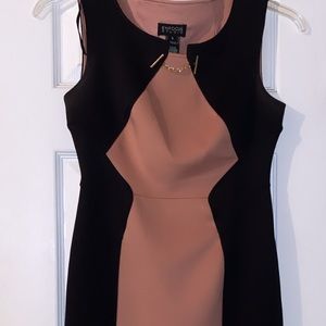 Formal black and nude colored dress